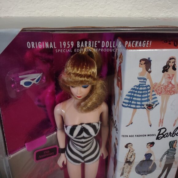 35th anniversary reproduction of original 1959 Barbie Doll - Picture 2 of 5